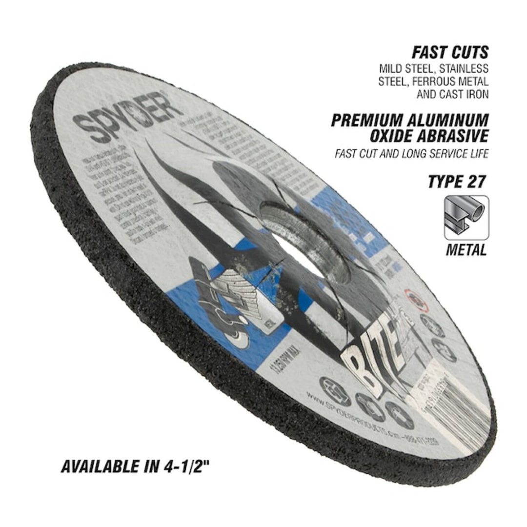 Spyder 21125 Bite Abrasive Bite 4.5-in Aluminum oxide Cutting/Grinding wheel