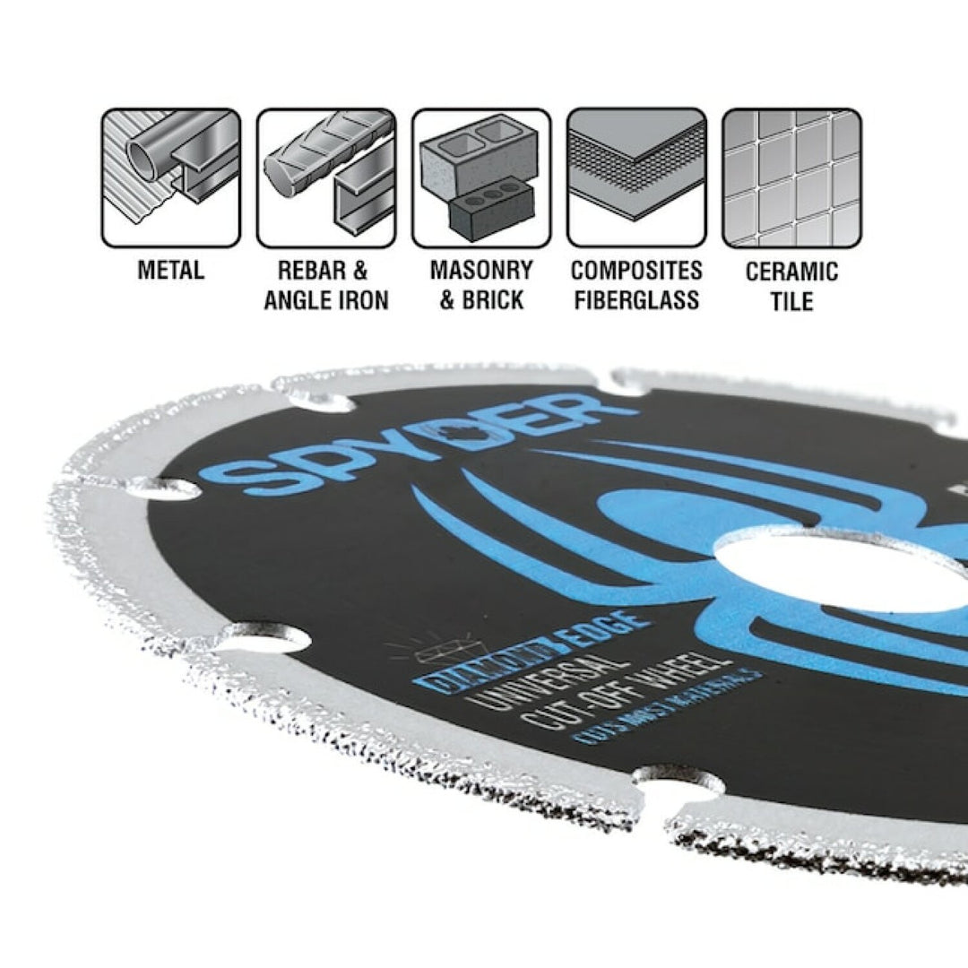 Spyder 14002 Diamond Bite Diamond Edge 2 -Pack 4.5-Inches Diamond Cut-off wheel