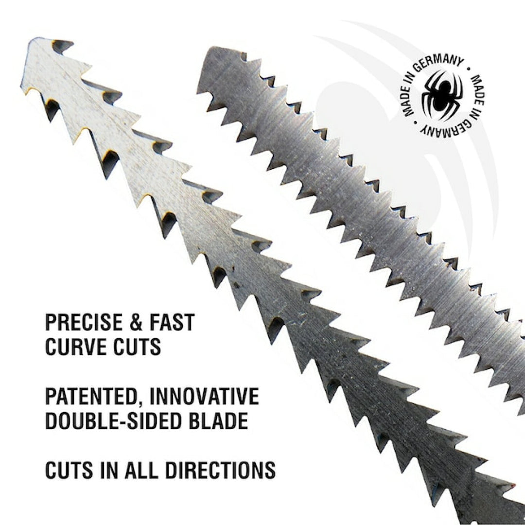 Spyder 300089 5-Piece T-Shank Multi-Material Cutting Jigsaw Blade Set