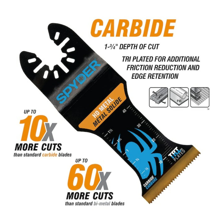 Spyder 70013-3 1.35-Inch x 2-In Carbide Cutting Oscillating Tool Blade (3-Pack)