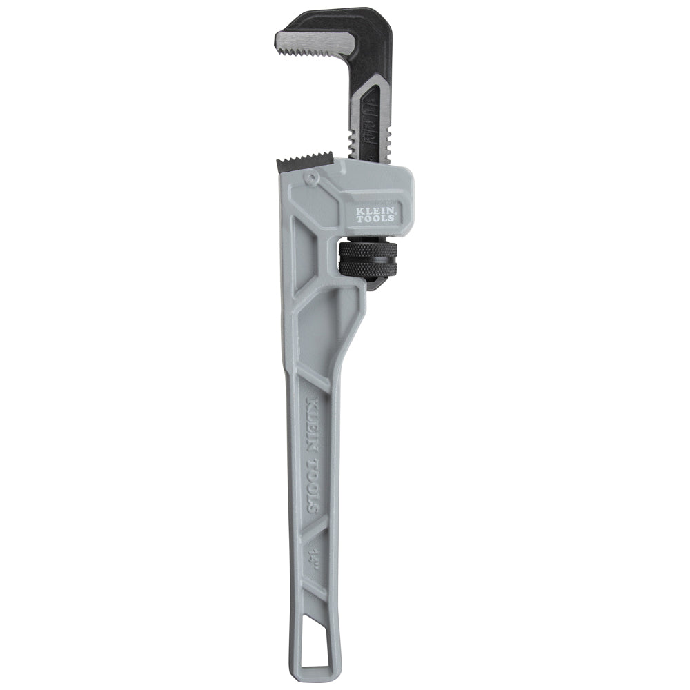 Klein Tools 68224 Adjustable Cast Aluminum Pipe Wrench, 14"
