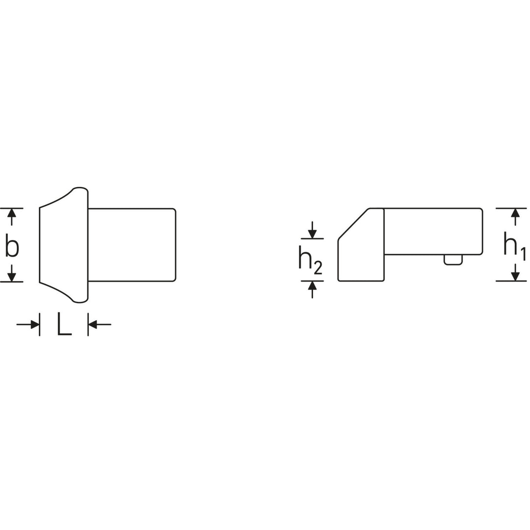 Stahlwille 58270010 737/10 Blank end insert tool, 9x12 mm