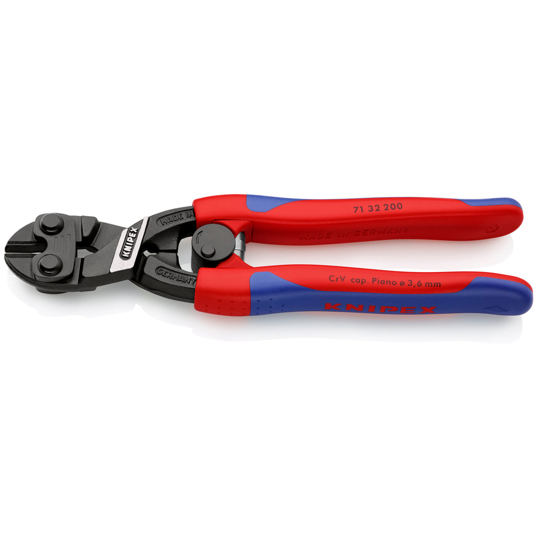 Knipex 71 32 200 8" CoBolt® High Leverage Compact Bolt Cutters-Notched Blade