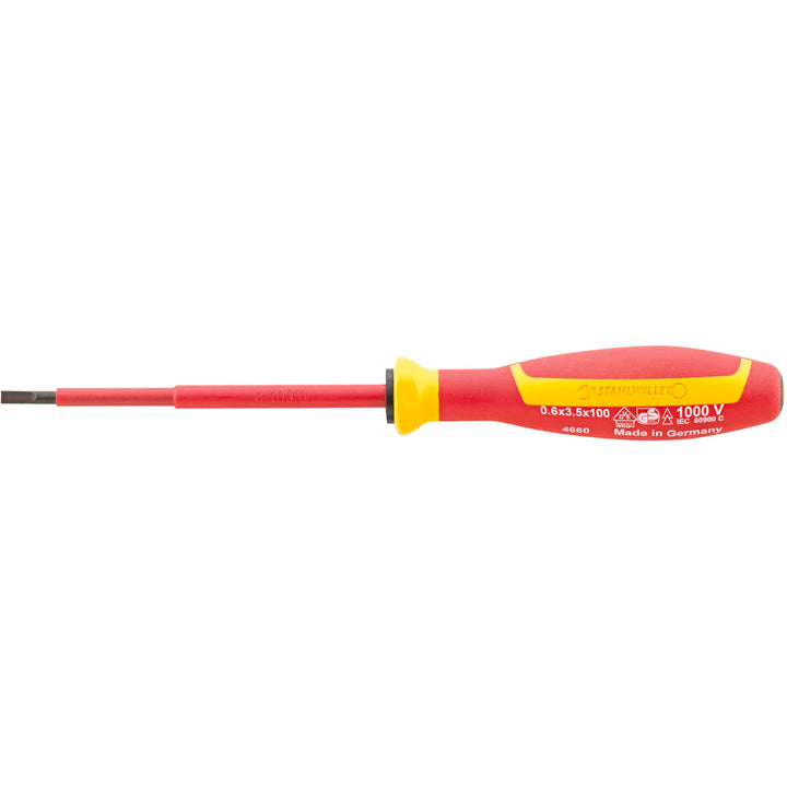 Stahlwille 46603030 4660 VDE DRALL+ 3 Insulated Slotted Screwdriver
