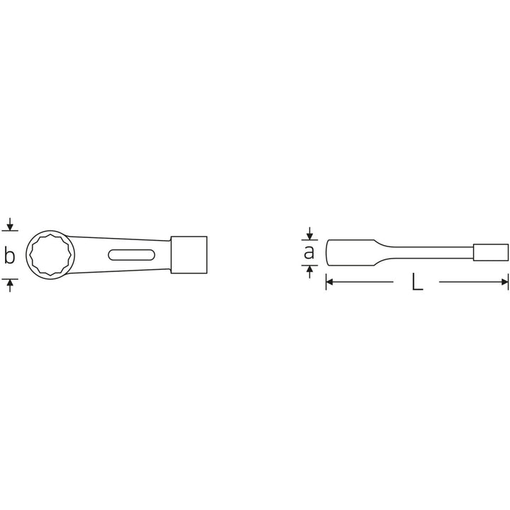 Stahlwille 42010100 8 Striking face ring Spanner, 100 mm