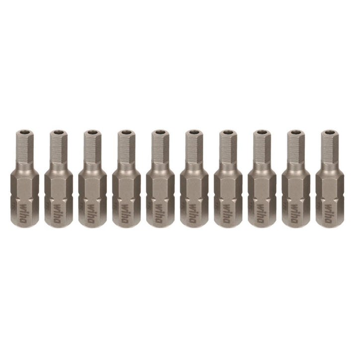 Wiha Tools 71940 Security Hex Insert Bit, 5/32" x 25 mm, 10 Pk.