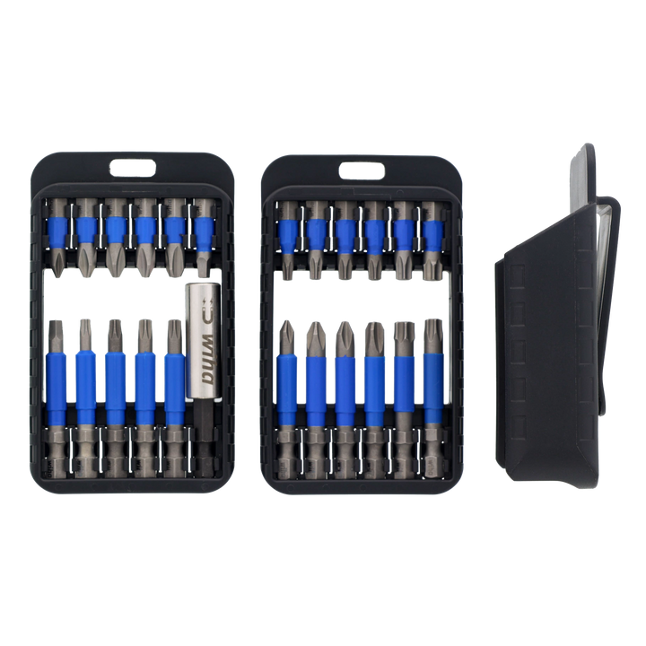 Wiha Tools 70289 TerminatorBlue Impact Driver Bit Set with Belt Clip, 24 Pc.
