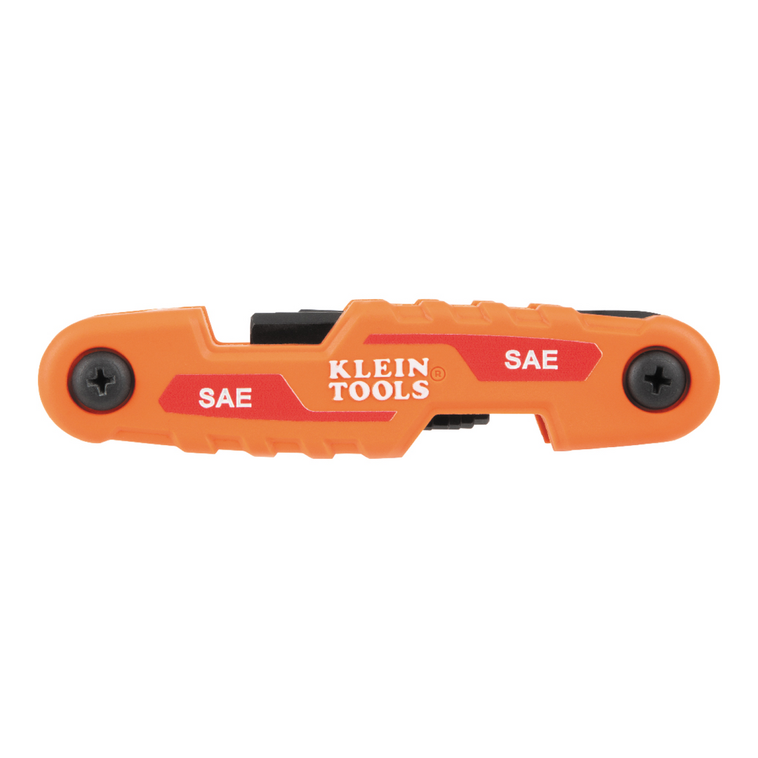 Klein Tools 70542 Compact Folding Hex Key Set, SAE and Metric, 17 Pc.