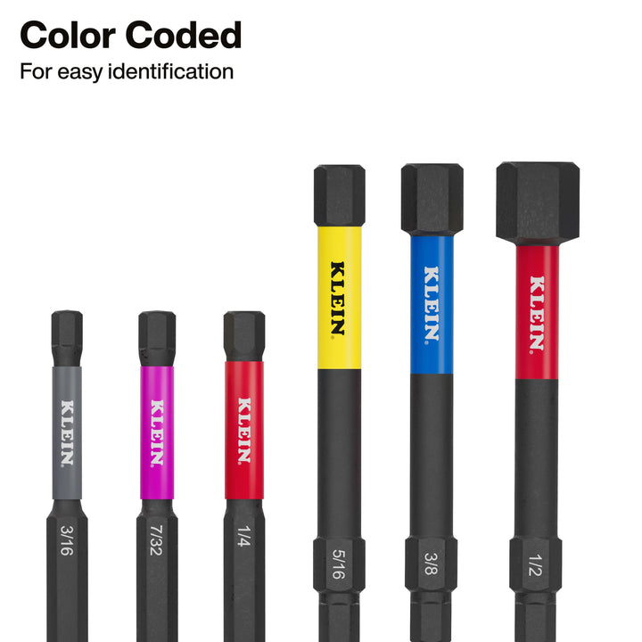 Klein Tools 70550HD Extended Reach Impact Folding Hex Key Set, SAE