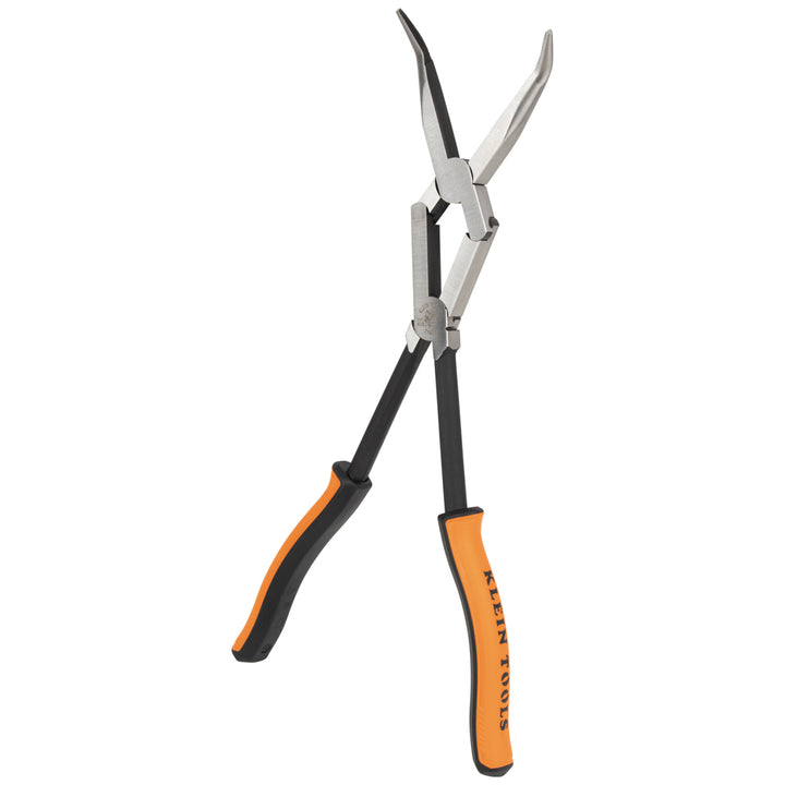 Klein Tools 71401 Long Reach Needle Nose Pliers, Bent Nose, 13"
