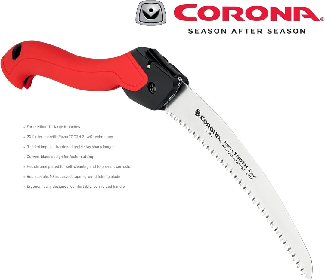 Corona RS16150 RazorTOOTH Saw Folding Pruning Saw, 10 in. Blade