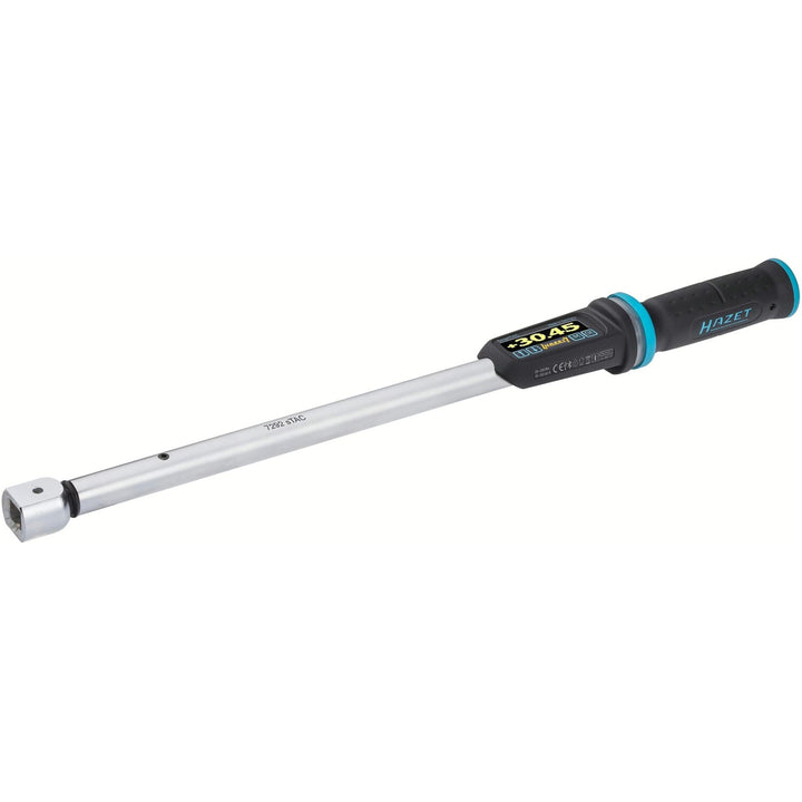 Hazet 7292-5STAC 14 x 18 mm insert square ∙ hollow ∙ 1/2 inch (12.5 mm) square ∙ solid Electronic torque wrench with built-in angle gauge ∙ 20 – 200 Nm ∙ 15 – 150 lbf.ft ∙ ±1%