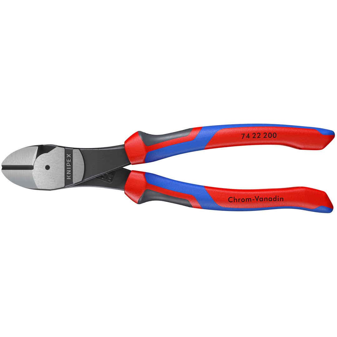 Knipex 74 22 200 KnipeXtend 8" High Leverage 12° Angled Diagonal Cutters