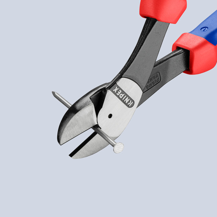 Knipex 74 22 250 KnipeXtend High Leverage 12° Angled Diagonal Cutters, 10"