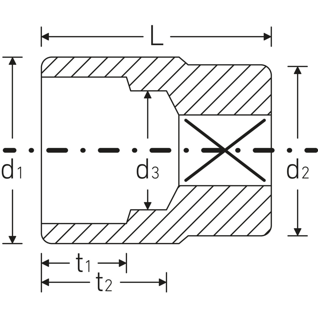 Stahlwille 05010021 21mm x 3/4" Hex Socket