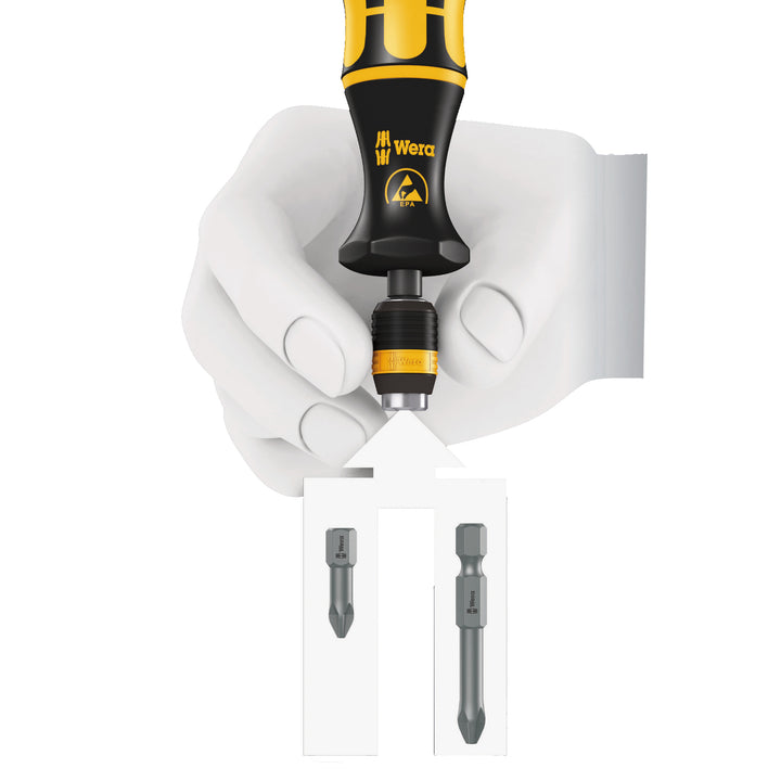 Wera 816 R ESD Bitholding screwdriver, non-magnetic, 1/4" x 119 mm