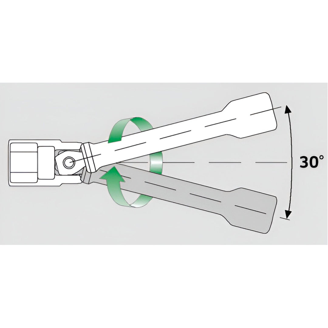 Stahlwille 13010008 509W Extension with wobble-drive, 1/2" - 255 mm OAL