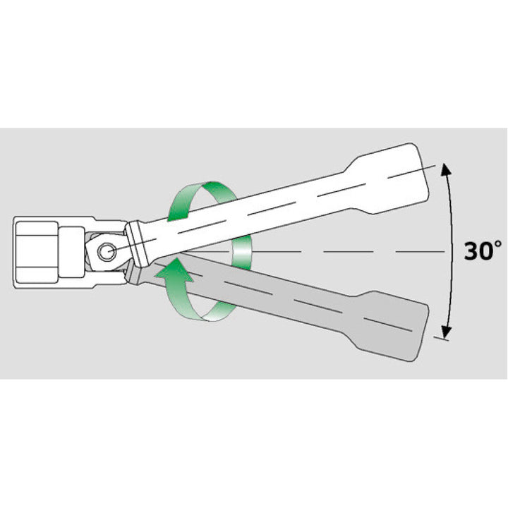 Stahlwille 13010007 Extension with wobble-drive, 1/2"