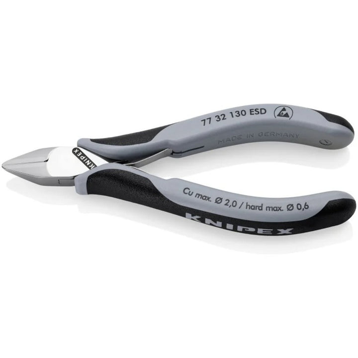 Knipex 77 32 130 ESD 5 1/4" Electronics Diagonal Cutters, ESD Handles