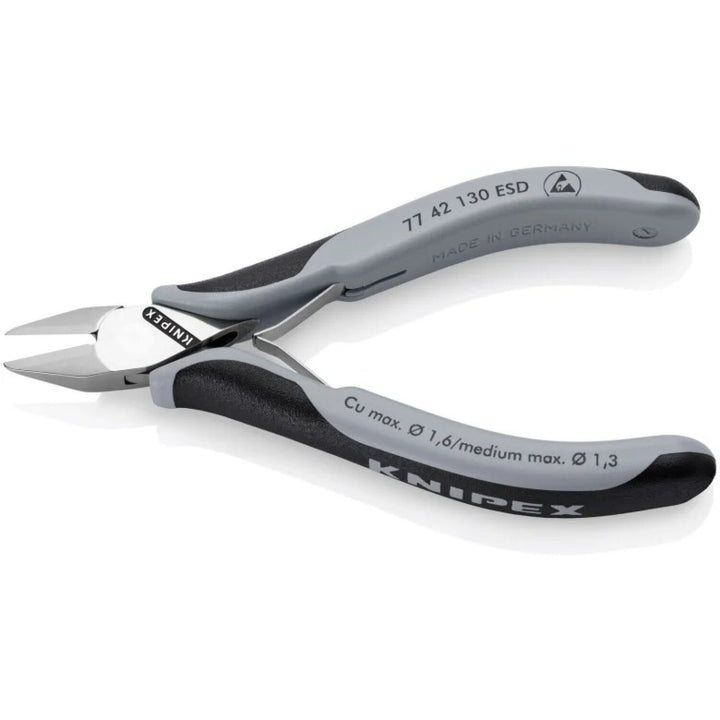 Knipex 77 42 130 ESD 5 1/4" Electronics Diagonal Cutters, ESD Handles