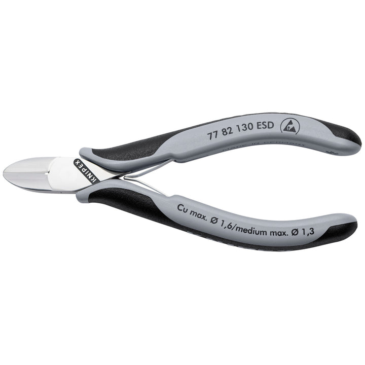 Knipex 77 82 130 ESD 5 1/4" Electronics Diagonal Cutters, ESD Handles