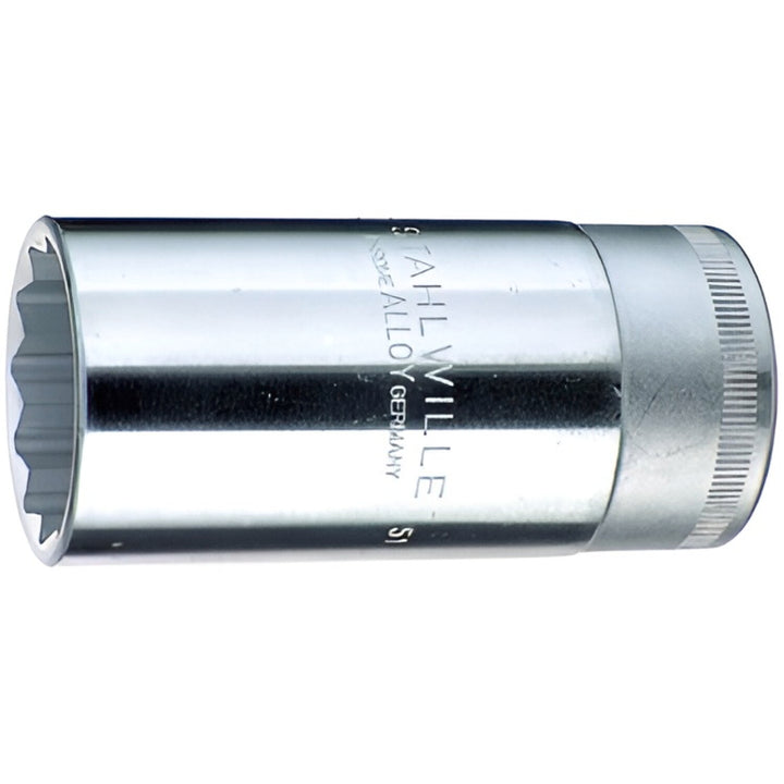 Stahlwille 03020030 51 1/2" Extra Deep 12-pt Socket, 30 mm