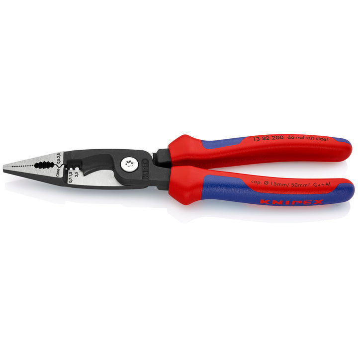 Knipex 13 82 200 SB 8" 6-in-1 Electrical Installation Pliers-Metric Wire