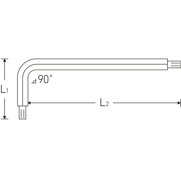 Stahlwille 43273025 Hex key with ball end for Torx bolts