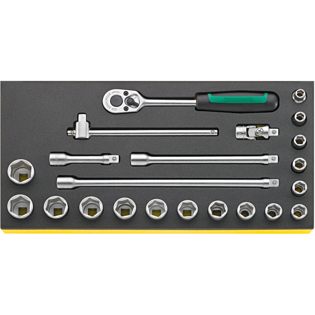 Stahlwille 96838752 456/16/6 3/8" Drive Hex Socket Set  22 Pcs