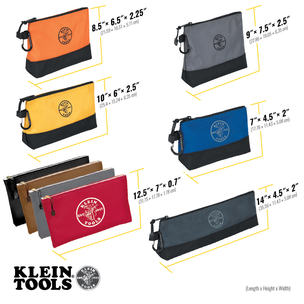 Klein Tools 80183 Zipper Tool Bag Set, 9-Pack
