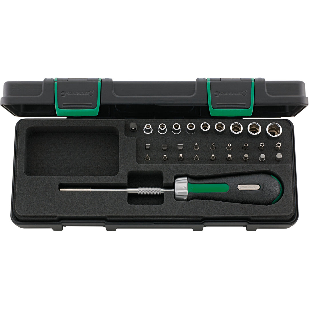 Stahlwille 96182203 4008/27/1R Ratcheting BIT holder set