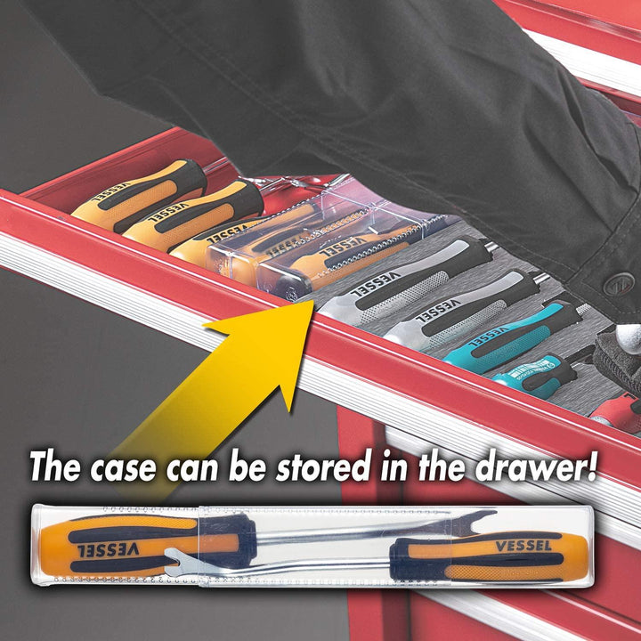 Vessel Tools 970CR2SC Megadora Clip Remover 2 Pieces In Slider Case