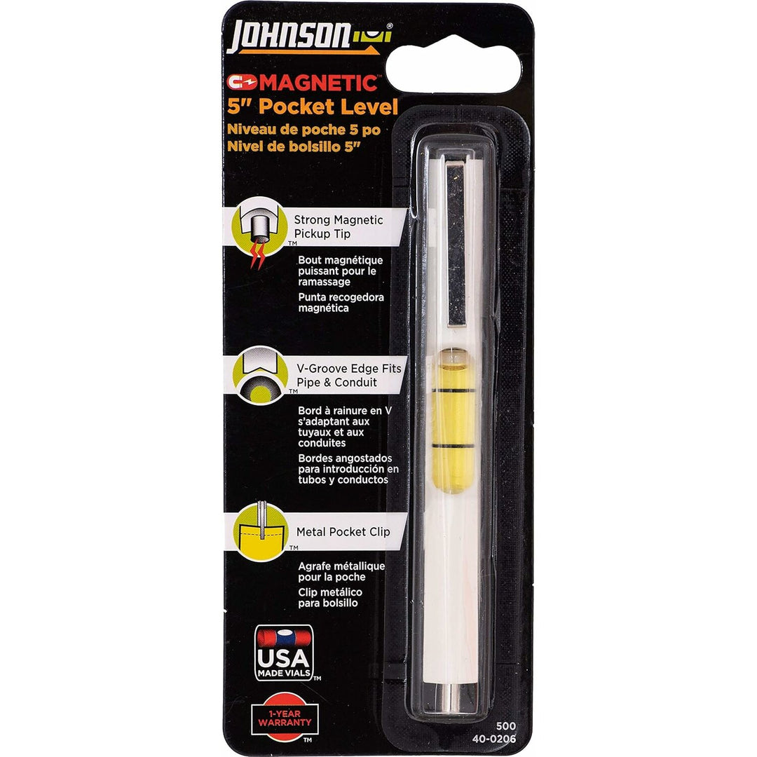Johnson 500 Pocket Level w/Magnetic Pickup