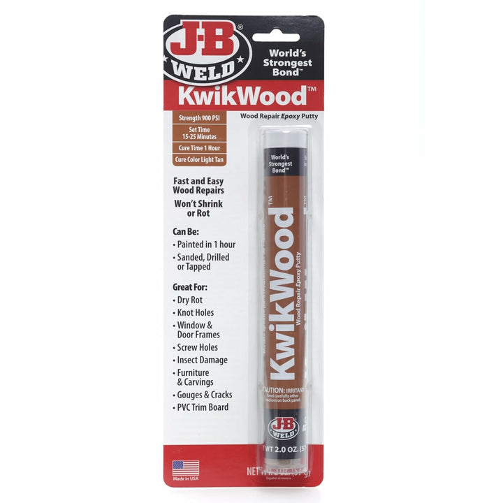 J-B Weld 8258 KwikWood Epoxy Putty, 2 oz.