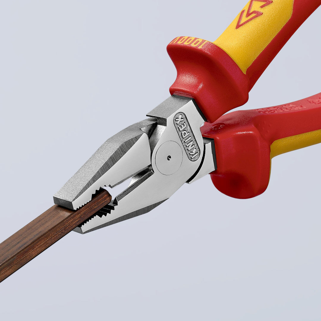 Knipex 02 06 180 7 1/4" High Leverage Combination Pliers-1000V Insulated
