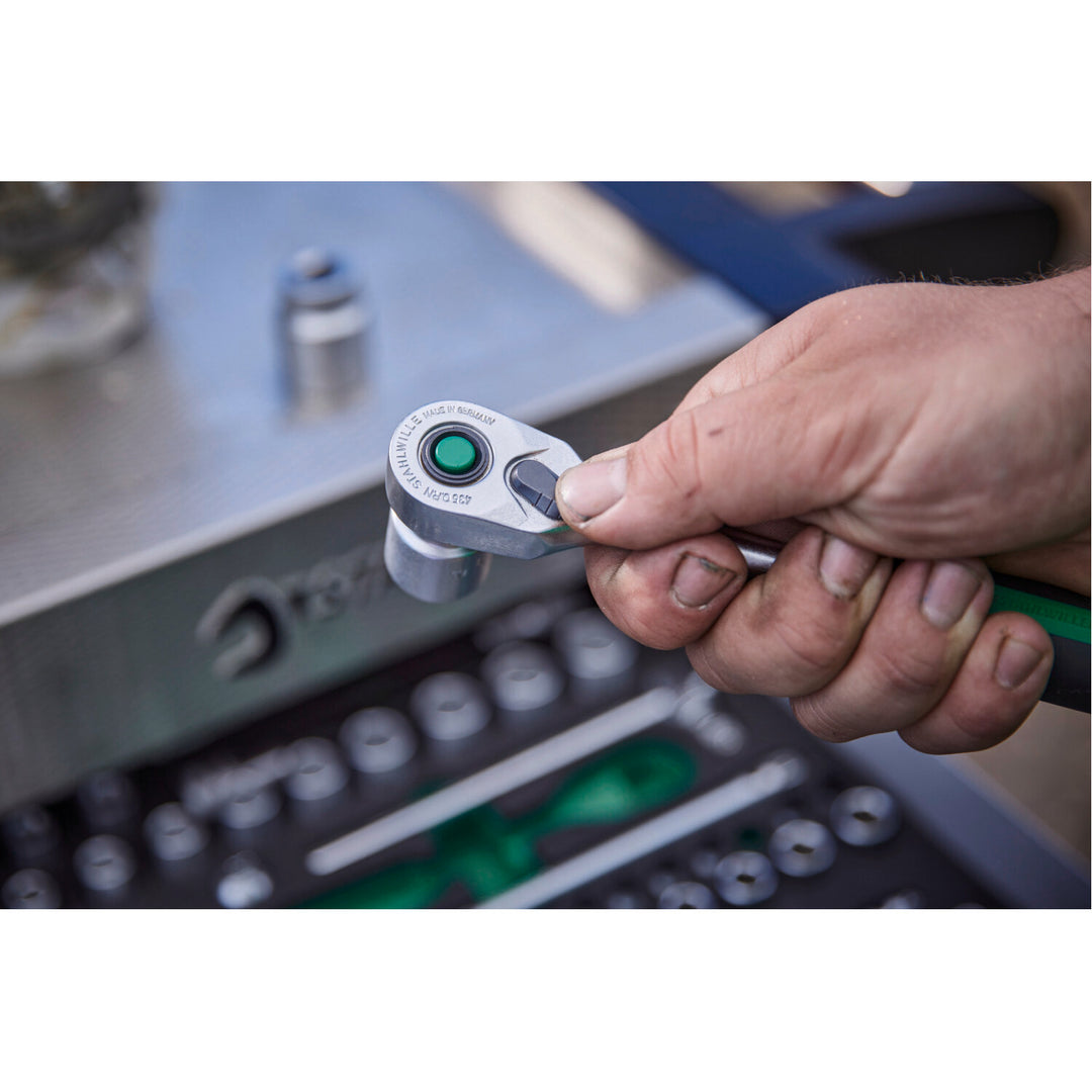 Stahlwille 12111020 435QR N QuickRelease Ratchet, Fine Tooth, 3/8"