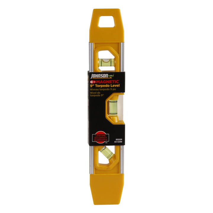 Johnson 8500M 9" Magnetic Aluminum Torpedo Level