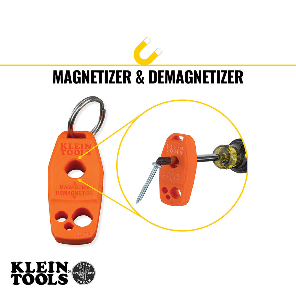 Klein Tools 85148 Screwdriver Set Plus Magnetizer, Cushion-Grip, 8-Piece