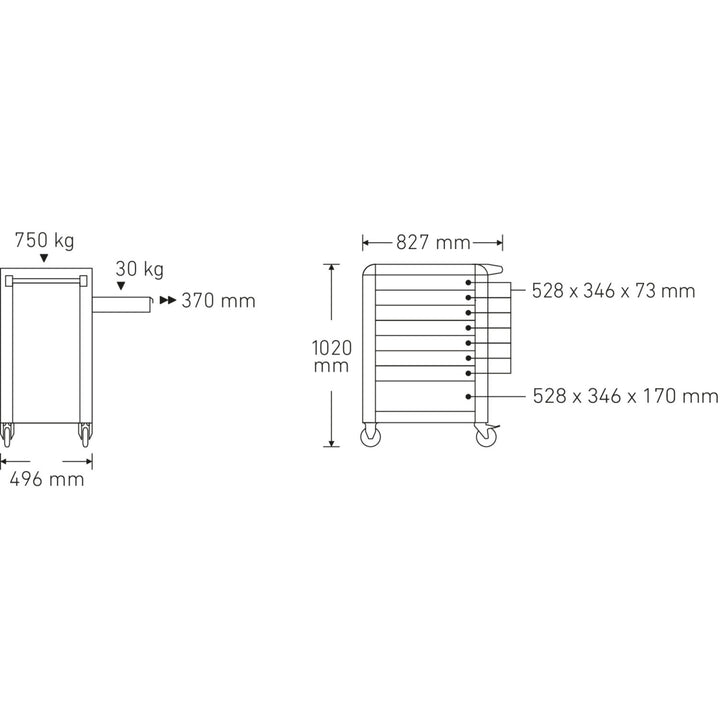 Stahlwille 81200167 Tool trolley