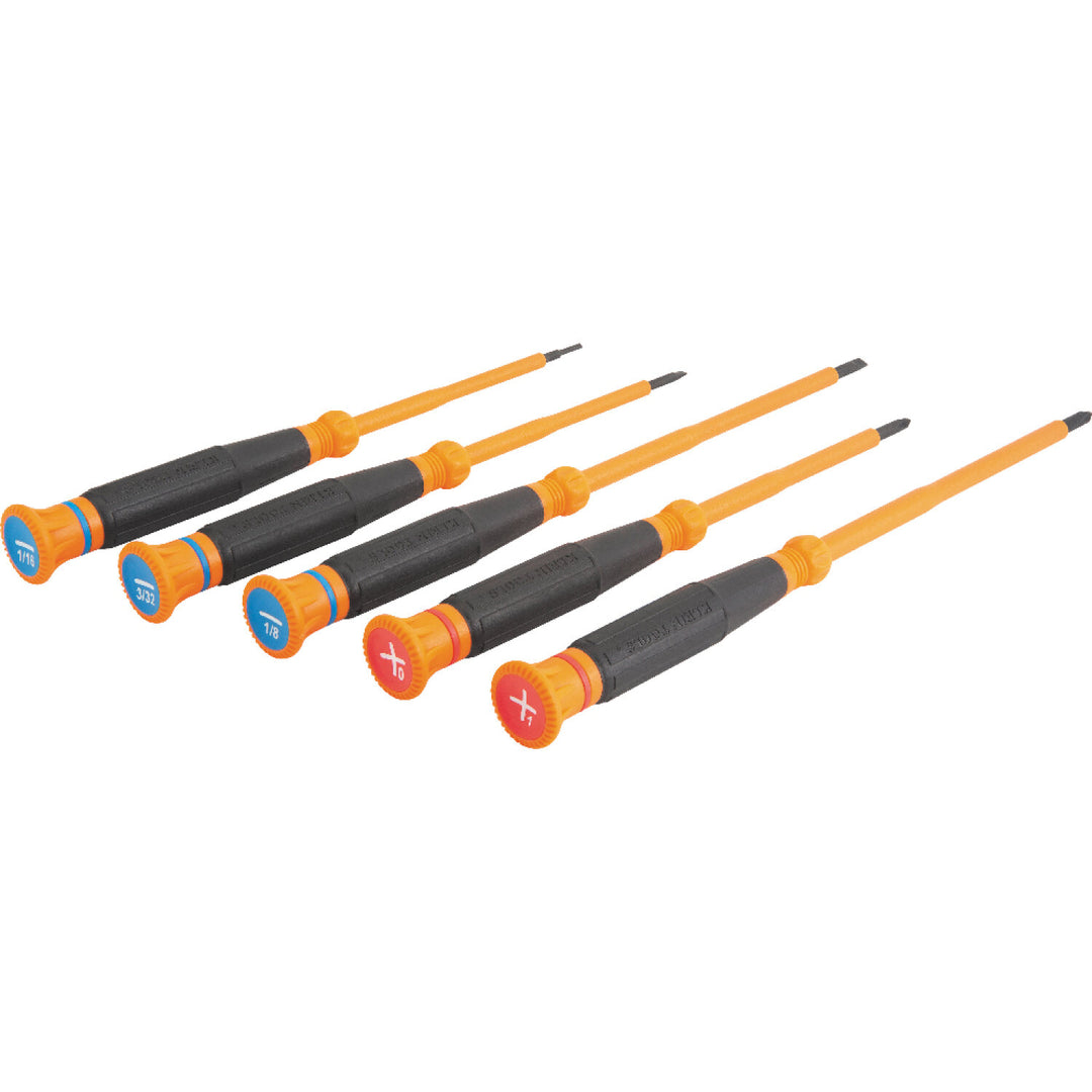 Klein Tools 85615INS Insulated Precision Screwdriver Set, 5-Piece