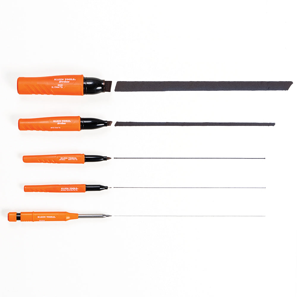 Klein Tools 861002 Skribes Ultra Fine Tip Permanent Markers, Black, 2-Pack