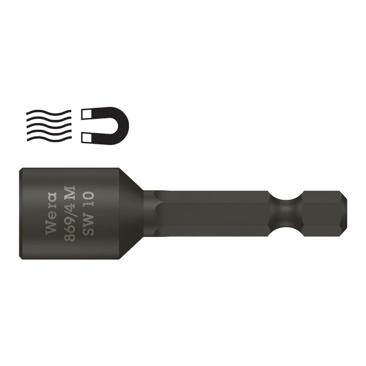 Wera 869/4 M SB Nutsetters, magnetic, 10 x 50 mm