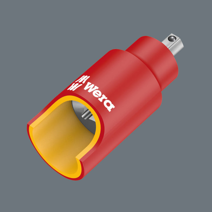 Wera 8740 A VDE HF Zyklop Bit Socket, Insulated, 1/4" Drive, with Holding Function for Hexagonal Socket Screws, 3 x 45 mm