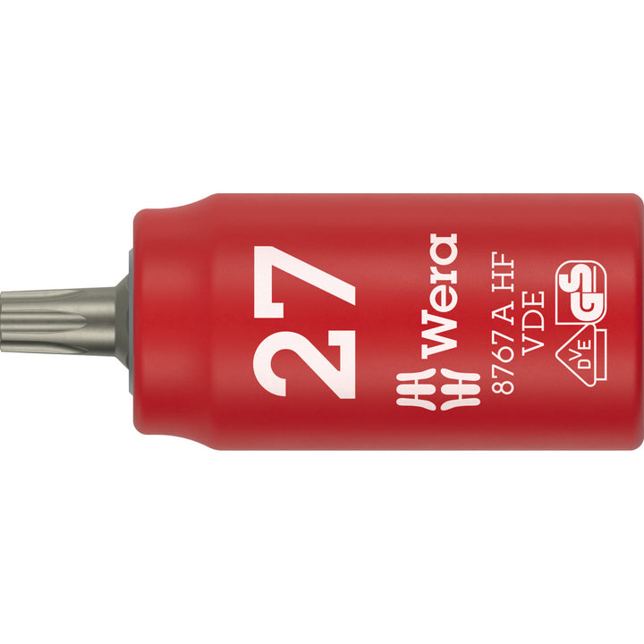 Wera 8767 A VDE HF TORX® Zyklop Bit socket, insulated, with 1/4" drive, with holding function, T27