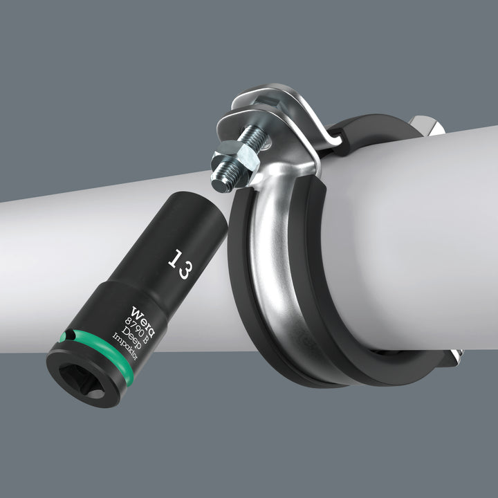 Wera 8790 B Impaktor Deep Socket with 3/8" drive, 18 mm
