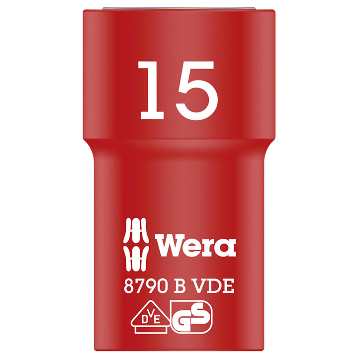 Wera 8790 B VDE Zyklop 3/8" socket, insulated, 15 x 46 mm