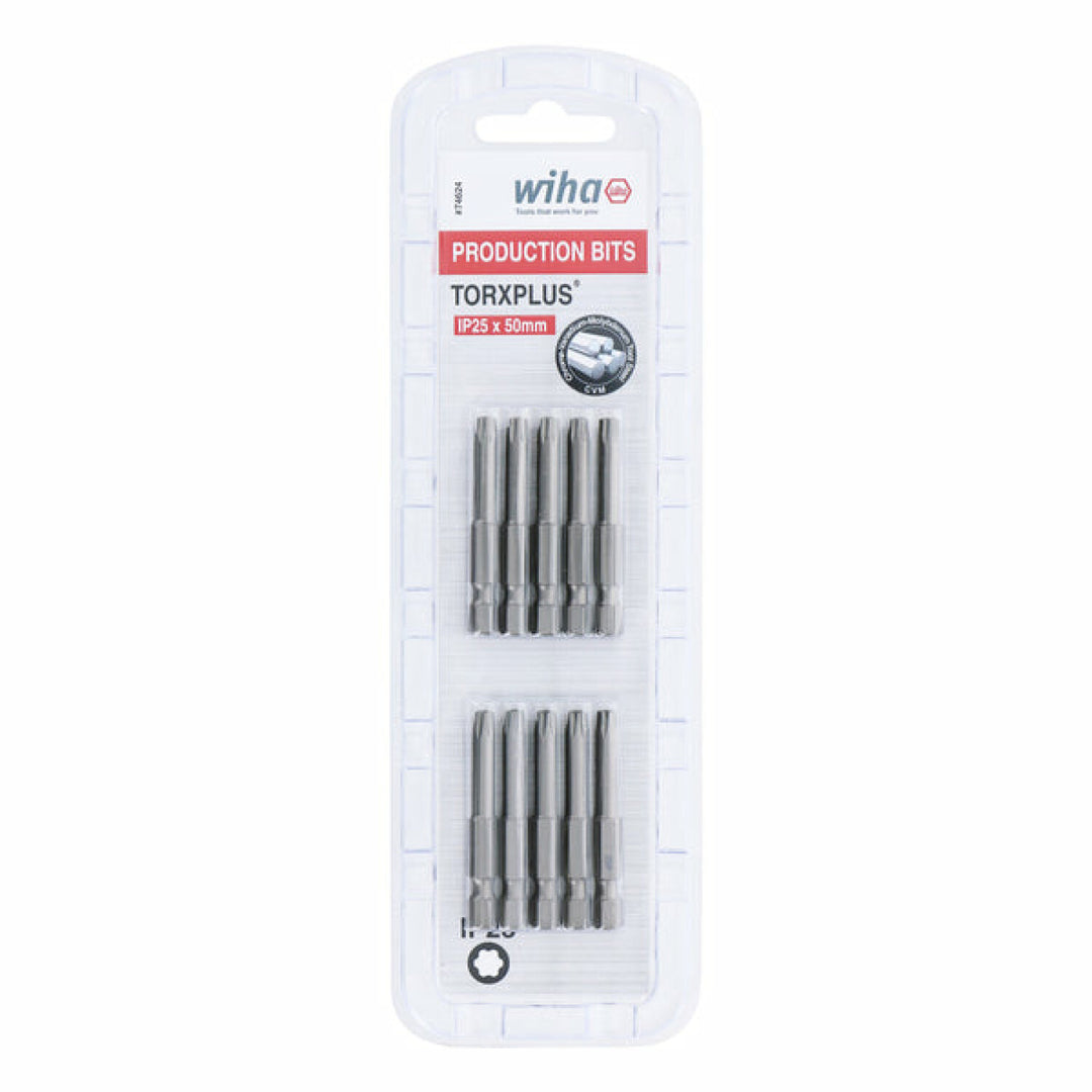 Wiha Tools 74624 TORX Plus Power Bit, IP25 x 50 mm, 10 Pk.