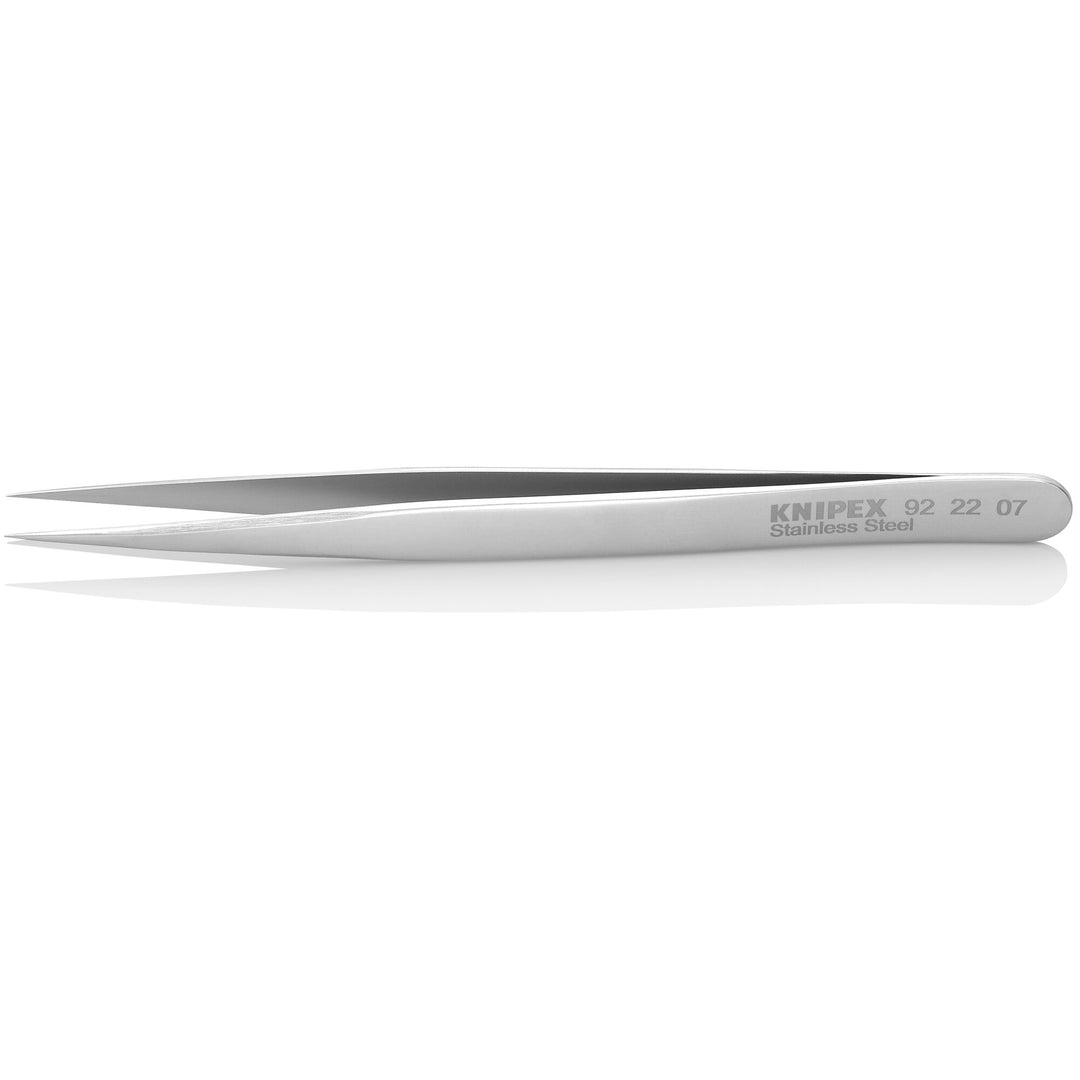 Knipex 92 22 07 5" Stainless Steel Gripping Tweezers-Needle Point Tips