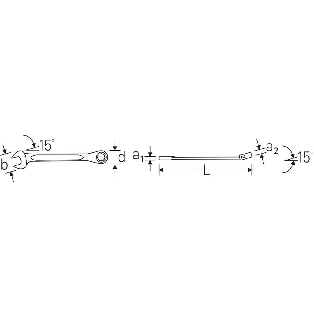 Stahlwille 41172424 Combination Offset Ratcheting Spanner