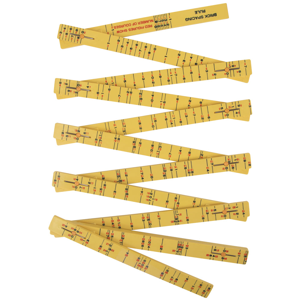 Klein Tools 91163B Fiberglass Folding Rule, Outside Reading, Brick Scale